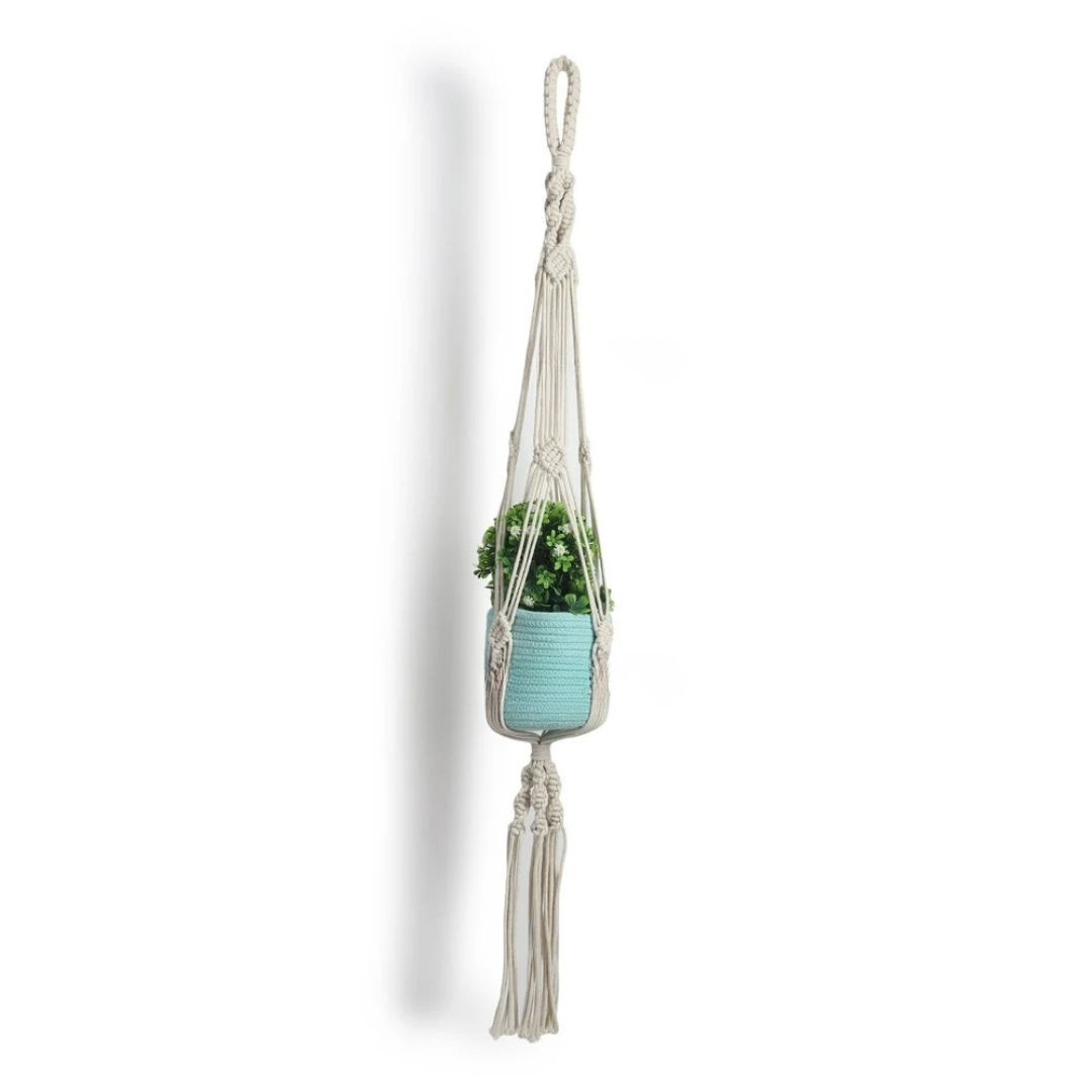 Earthy Macrame Plant Hanger Sustainable Hanging Garden